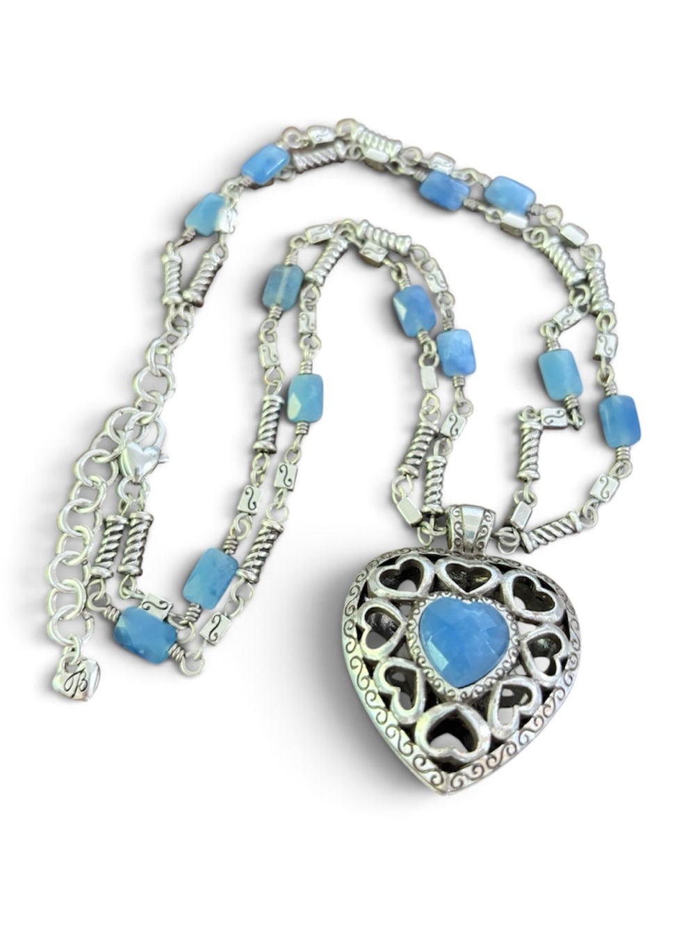 Brighton Blue Heart Double-Stranded Necklace